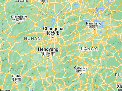 Map showing location of Liling (27.66667, 113.5)