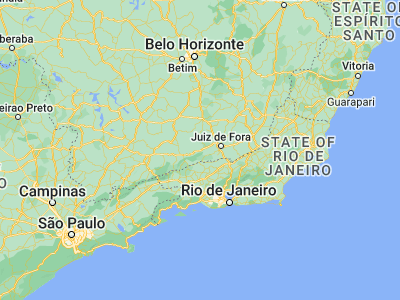 Map showing location of Lima Duarte (-21.8425, -43.79306)