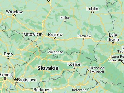 Map showing location of Limanowa (49.70594, 20.42204)