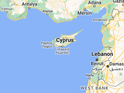 Map showing location of Limassol (34.675, 33.03333)
