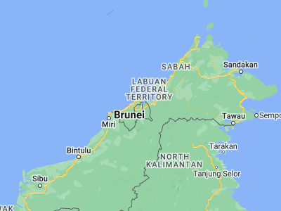 Map showing location of Limbang (4.75, 115)