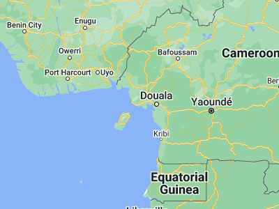 Map showing location of Limbe (4.0242, 9.2149)
