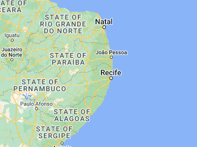 Map showing location of Limoeiro (-7.87472, -35.45028)