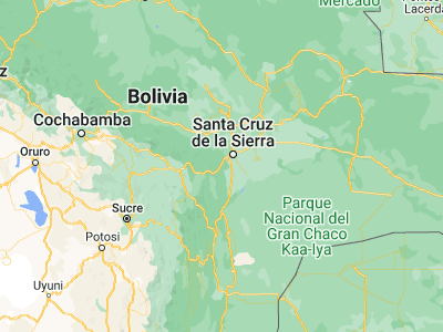 Map showing location of Limoncito (-18.01667, -63.4)
