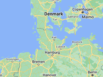 Map showing location of Lindau (54.38333, 9.9)
