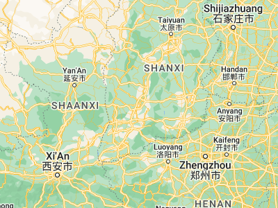 Map showing location of Linfen (36.08889, 111.51889)