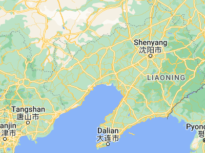 Map showing location of Linghai (41.16528, 121.36667)