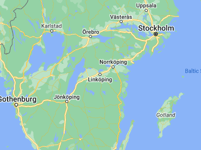 Map showing location of Linköping (58.41086, 15.62157)