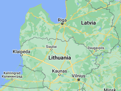 Map showing location of Linkuva (56.08556, 23.9725)