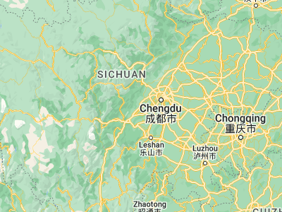 Map showing location of Linqiong (30.41587, 103.46088)
