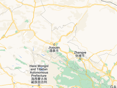 Map showing location of Linshui (39.78333, 98.81667)