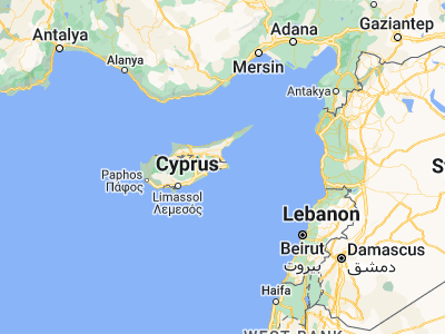Map showing location of Liopetri (35.00833, 33.89167)