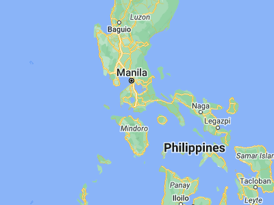 Map showing location of Lipa City (13.9411, 121.1631)