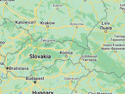 Map showing location of Lipany (49.15376, 20.96382)