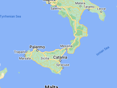 Map showing location of Lipari (38.46743, 14.95398)