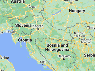 Map showing location of Lipovljani (45.39667, 16.88972)