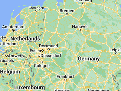 Map showing location of Lippstadt (51.67369, 8.34482)