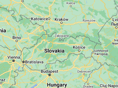 Map showing location of Liptovský Hrádok (49.03962, 19.72335)