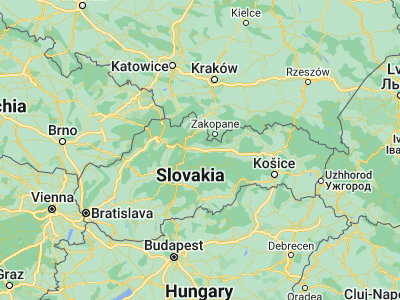 Map showing location of Liptovský Mikuláš (49.08061, 19.62218)