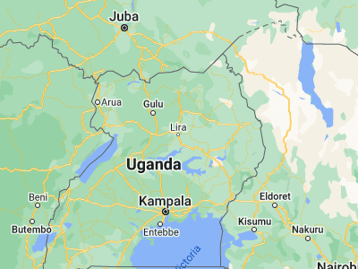 Map showing location of Lira (2.2499, 32.89985)