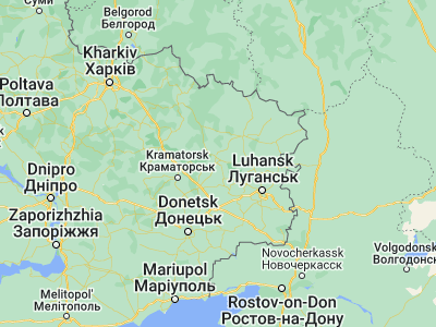 Map showing location of Lisichansk (48.90485, 38.44207)
