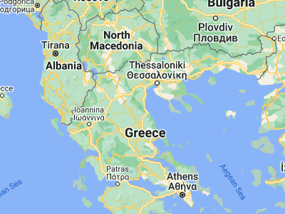 Map showing location of Litóchoro (40.10056, 22.49778)