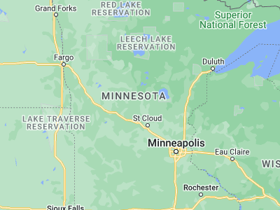 Map showing location of Little Falls (45.97635, -94.3625)