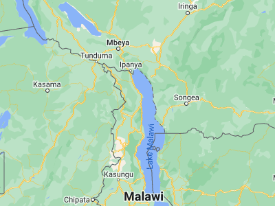 Map showing location of Livingstonia (-10.60602, 34.10628)