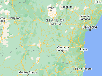 Map showing location of Livramento do Brumado (-13.64306, -41.84056)
