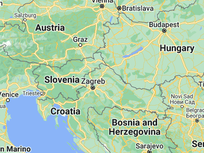 Map showing location of Ljubešćica (46.16667, 16.38333)