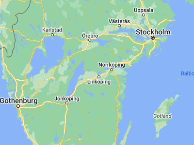 Map showing location of Ljungsbro (58.51667, 15.5)