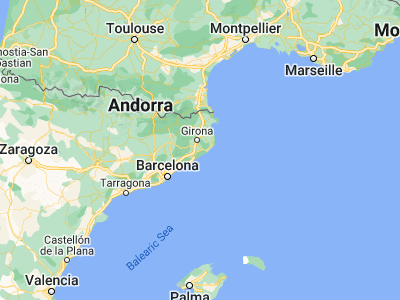Map showing location of Llagostera (41.82688, 2.89365)