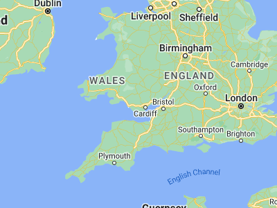 Map showing location of Llantrisant (51.54028, -3.37389)