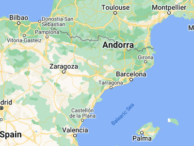 Map showing location of Lleida (41.61667, 0.61667)