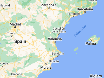Map showing location of Llíria (39.63333, -0.6)