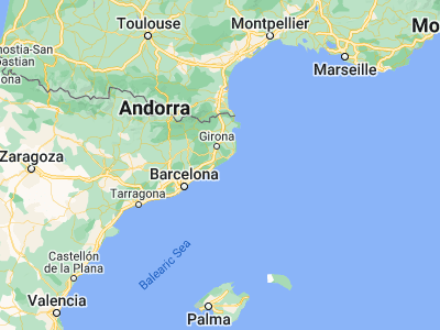 Map showing location of Lloret de Mar (41.69993, 2.84565)