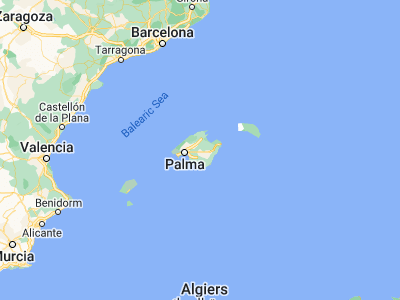 Map showing location of Lloret de Vistalegre (39.61835, 2.97493)