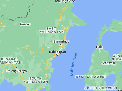 Map showing location of Loa Janan (-0.58295, 117.09503)