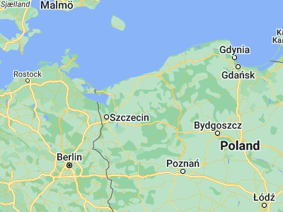 Map showing location of Łobez (53.63918, 15.62129)