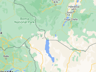 Map showing location of Lobuni (4.83333, 36.1)