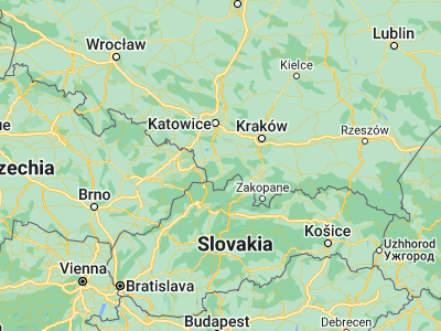 Map showing location of Łodygowice (49.72992, 19.13939)