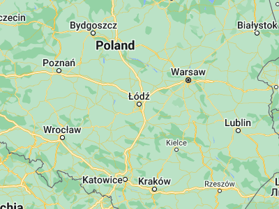 Map showing location of Łódź (51.75, 19.46667)