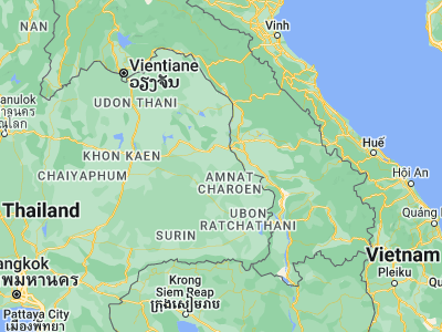 Map showing location of Loeng Nok Tha (16.2075, 104.55528)