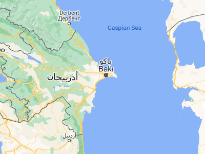 Map showing location of Lökbatan (40.32372, 49.72804)