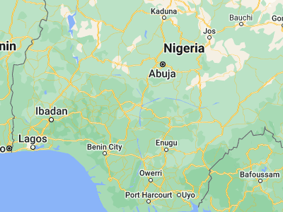 Map showing location of Lokoja (7.80236, 6.743)