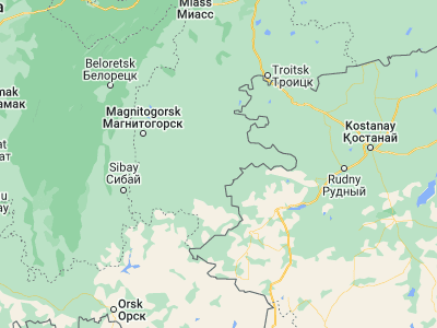 Map showing location of Lokomotivnyy (53.0118, 60.5684)