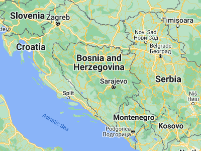 Map showing location of Lokvine (44.20466, 17.85665)