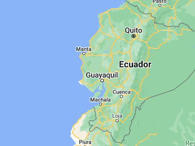 Map showing location of Lomas de Sargentillo (-1.88333, -80.08333)