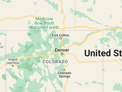 Map showing location of Longmont (40.16721, -105.10193)
