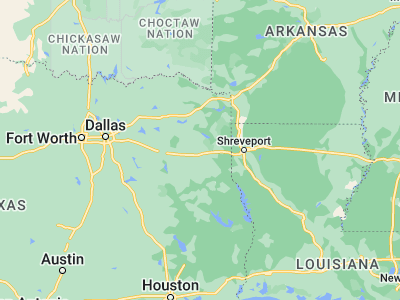 Map showing location of Longview (32.5007, -94.74049)